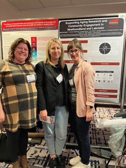 (ARC-NL in engaged research):  Dr. Kelly Warren, Nurse Educator Dawn Pittman, and Dr. Karen Doody at an ARC-NL event.